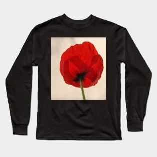 Red Poppy Long Sleeve T-Shirt